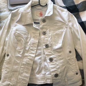 GUESS white Jean jacket